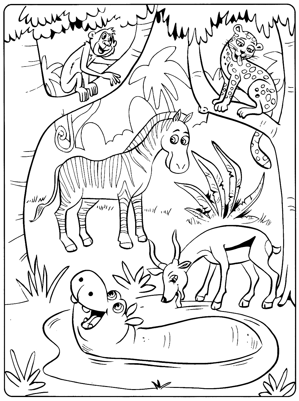 cool animal coloring pages