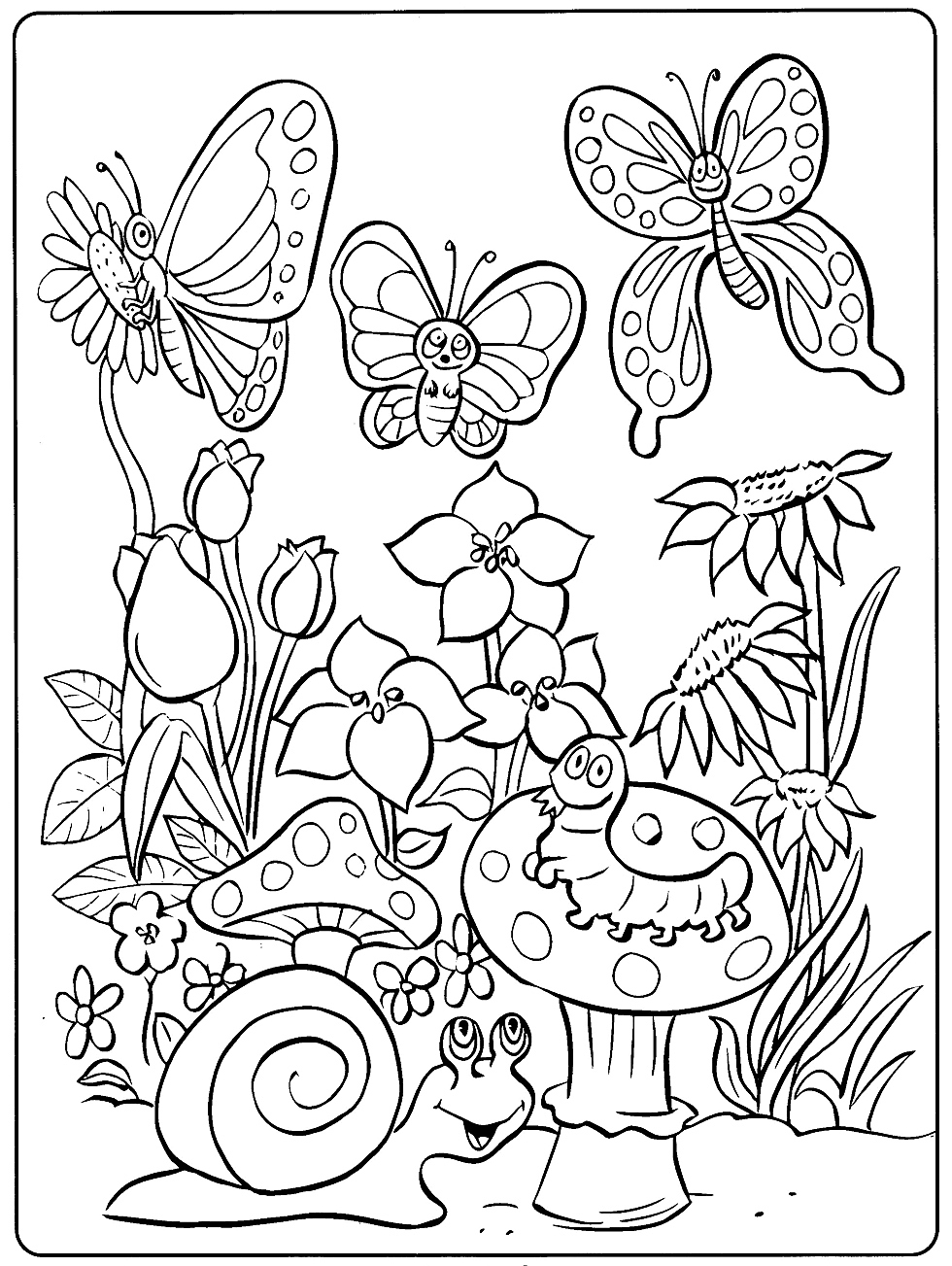 Toddler animal coloring pages